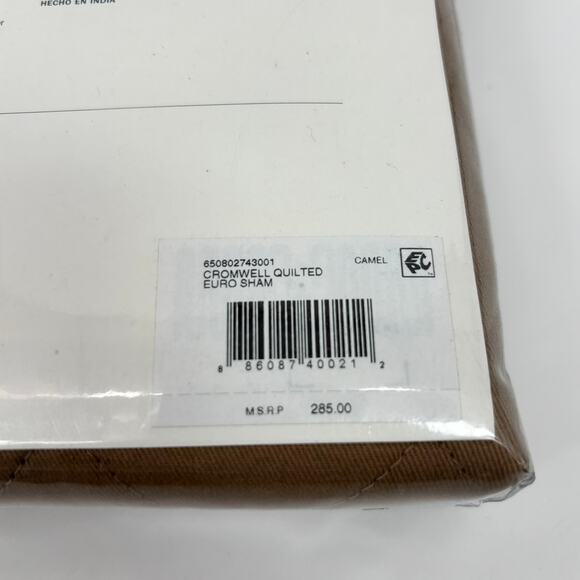 Ralph Lauren Euro Sham Cromwell Modern Equestrian Quilted 26" Home Decor Bedding - Picture 5 of 7